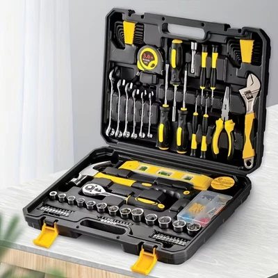 108Pcs General Household Hand Tool Kit with Toolbox Storage Case for Home Repair - Image 1 of 4