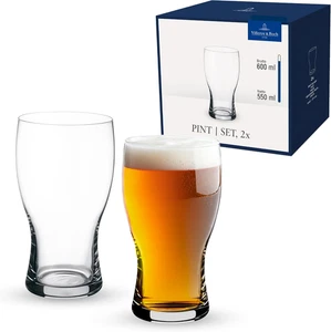 11-3785-8165 Bar Purismo Pinta de Cerveza, Juego de 2, 650 Ml, Cristal G - Imagen 1 de 9