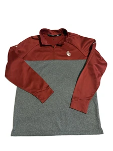 OU Nike Golf Large 1/4 Zip Pullover Red/Gray Southern Hills - Picture 1 of 7