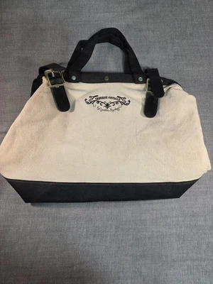 Bolsa de herramientas de lona de artículo genuino Cynthia Rowley. Crema/Negro.  Foto 1 de 4