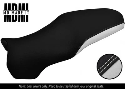 ADEQUADO PARA DUCATI SUPERSPORT 900 SS 99+ CAPA DE ASSENTO DE VINIL ADERÊNCIA PERSONALIZADA PRETO E BRANCO - Imagem 1 de 4