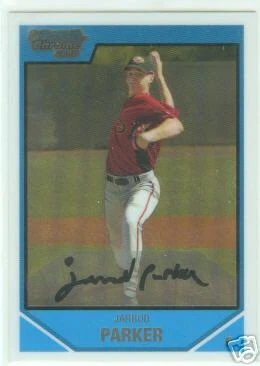 Tarjeta cromada Jarrod Parker Oakland A's 2007 1st Bowman Foto 1 de 1