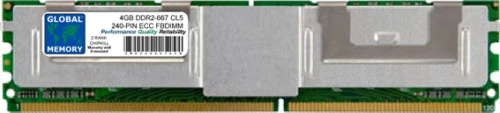 4GB DDR2 667MHz PC2-5300 240-PIN ECC FULLY BUFFERED FBDIMM SERVER MEMORY RAM - Image 1 of 1