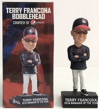 Cleveland Indians Terry Francona 2016 Manager Of The Year Bobblehead SGA