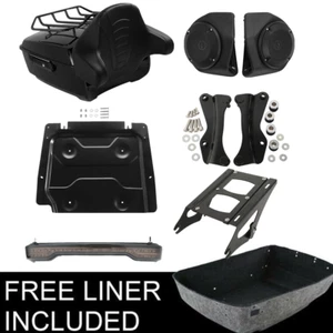 King Luggage Trunk Speakers Mount Docking Pad Fit For Harley Touring 14-Up - Picture 1 of 11