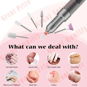 Fresa Elettrica per unghie professionale con punte nail art velocita regolabile - Picture 1 of 17