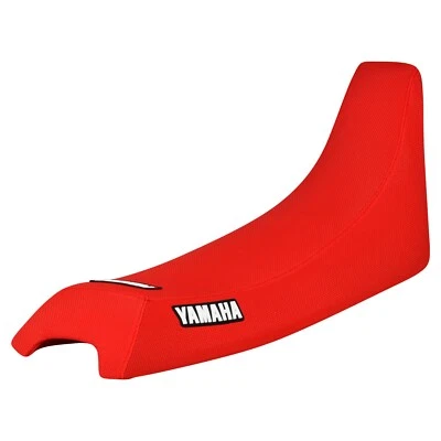 Cubierta de asiento con pinza Yamaha Big Wheel 200 1985-1988 todo rojo estándar #397 logotipo Foto 1 de 4