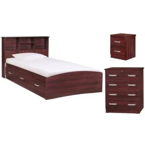 Home Square 3-Piece Set with Twin Bed 4-Drawer Dresser with Lock and Nightstand - Picture 1 of 24