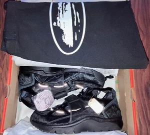 Size 13 - Corteiz x Nike Air Trainer Huarache Black Pony Rare + Tote NEW IN HAND - Picture 1 of 9