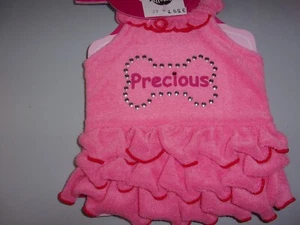 PRECIOSO Vestido Terry Perro Rosa Nuevo XS XSmall - Imagen 1 de 3