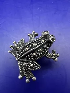 Antique Silver Marquisate Frog Brooch - Picture 1 of 4