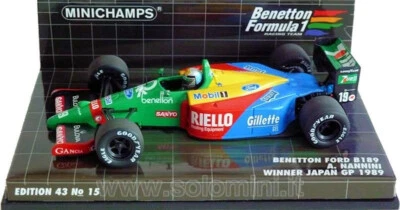 1989 Benetton B189 #19 A. Nannini winner Japan GP [1:43 MINICHAMPS 400 890019] - Immagine 1 di 2