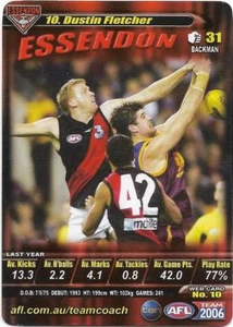 2006 TeamCoach (10) Dustin FLETCHER Essendon - Picture 1 of 1