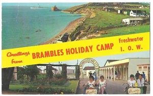 Brambles Holiday Camp - Isle Of Wight - Freshwater -Postcard - Posted 1966 - Imagen 1 de 2
