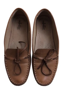 Clarks Shoes Women's size Us 10 M Brown Leather casual sneakers - Picture 1 of 6