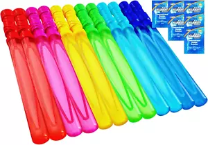 14.6 Big Bubble Wands, 6Pc W/ Refill Solution, Summer Outdoor Toy, Gift - Picture 1 of 12