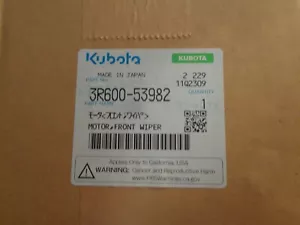 KUBOTA: PART # 3R600-53982 FRONT WIPER MOTOR - Picture 1 of 2