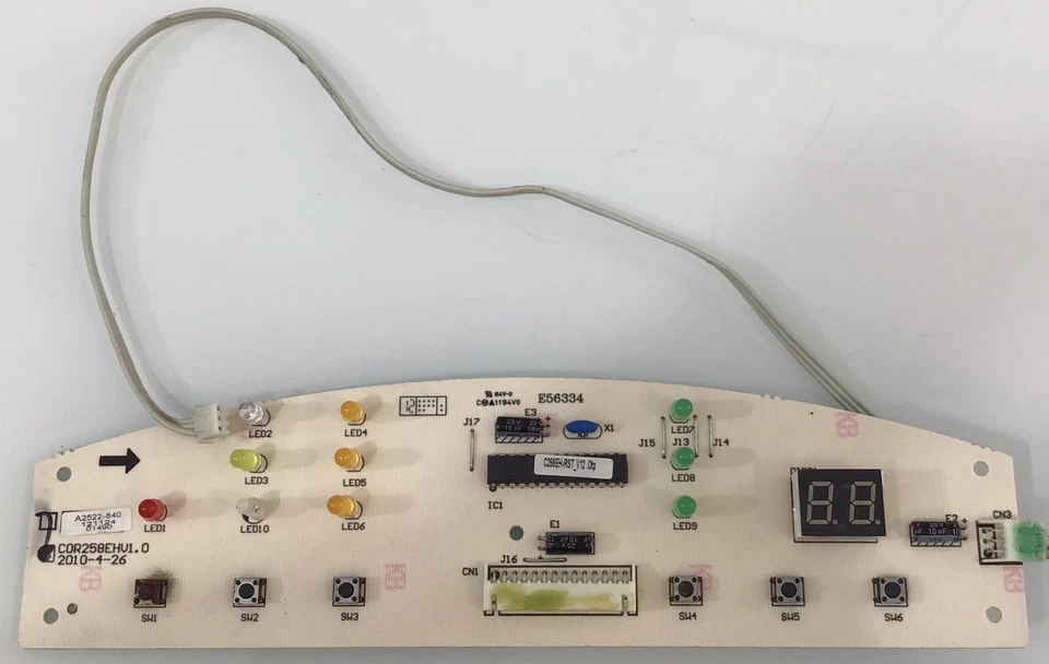 PH14B COR258EHV1.0 A2522-840 Friedrich  Conditioner  panel control board  - Image 1 of 4