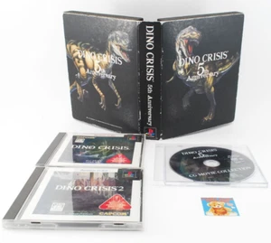 Sony PS1 Dino Crisis 5th Anniversary Box LE w/Movie DVD Capcom Rare Tested Japan - Picture 1 of 13