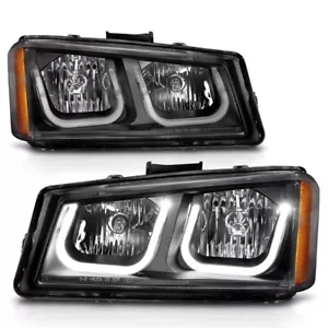 Faros LED negros barra U para Chevrolet Silverado 1500 2500 3500 2003-2006 - Imagen 1 de 10