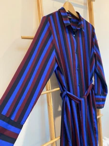 MONKI tie front striped shirt dress size M - Picture 1 of 4