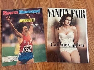 Bruce Jenner Caitlyn Jenner Sports Illustrated 1976 & Vanity Fair 2015 Magazines - Picture 1 of 4