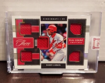 2022 Panini Three & Two Barry Larkin Full Count Swatches /49 - Image 1 of 2