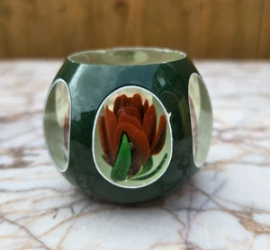 Antique Vintage Glass Paperweight overlay Lampwork Rose Baccarat St Louis French - Picture 1 of 14