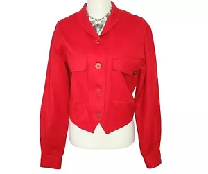 Vintage 100% Wool Signature Expressions Cropped Women's Red Jacket Size 16 - Picture 1 of 9