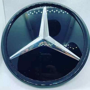 Espejo retrovisor emblema negro insignia parrilla delantera mercedes c, e, gla, clase w205 w212 y más - Imagen 1 de 6