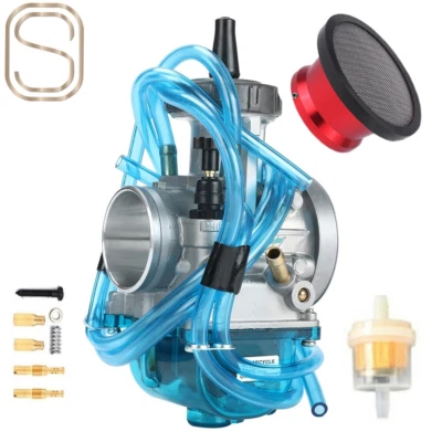 For 1978 1979 1980-2002 Yamaha YZ250 YZ465 PWK38 Carb Carburetor + Air Filter - Image 1 of 4