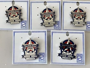 Hideo Nomo - L.A. Dodgers 1995 All Star Pin - WhereHouse Find - NEW Lot Of Five - Picture 1 of 2
