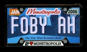 WDI Monster's Inc. FOBY AH Monstropolis Nummernschild 2006 LE Disney Pin 43735 - Bild 1 von 1