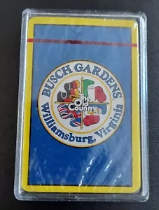 Mazo de cartas de juego vintage Busch Gardens Williamsburg Virginia sellado - Imagen 1 de 3