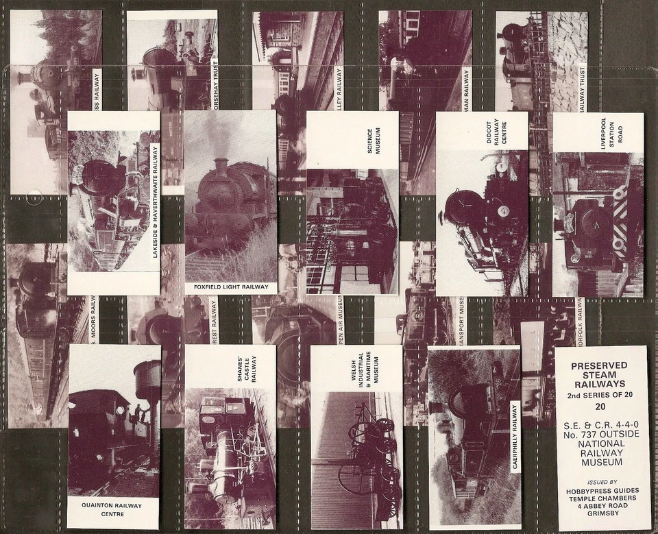 **BULK BUY 50 SETS** HOBBYPRESS- PRESERVED STEAM RAILWAY (2ND SER. 50x 20 CARDS) - Image 1 of 1