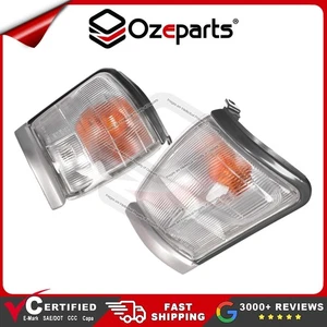 Pair LH+RH Corner Light Indicator Lamp Silver Grey For Toyota Hilux 1997~2001 - Picture 1 of 6