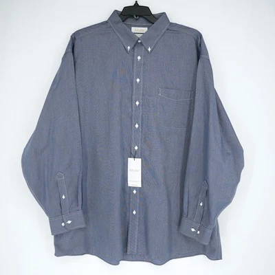 Roundtree & Yorke Gold Label Shirt 19"-36/37" BIG Navy Non-Iron 100% Cotton NWT - Image 1 of 4