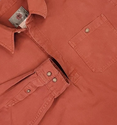 The Territory Ahead Shirt Mens XL Rust Red Popover Pullover Canvas Long Sleeve - Image 1 of 4