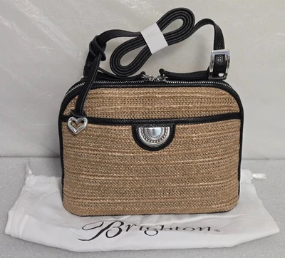 Bolso organizador de paja Brighton Jojo negro trigo #H73403 talla única Foto 1 de 4