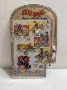 Wolverine Game Rodeo Pinball Marble Metal back 60s USA Cowboy As Is - Picture 1 of 17