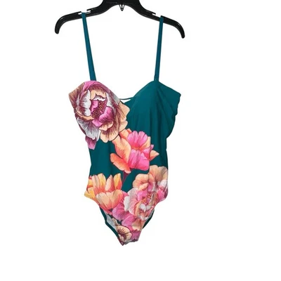 Apt. 9 Nuevo sin etiquetas Traje de baño para mujer 2XL verde floral ropa de baño de una pieza Nuevo Foto 1 de 4