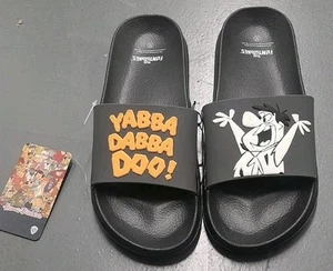 New THE FLINTSTONES Fred Flintstone Men's Beach Pool Sliders Slip on Shoes - Picture 1 of 4