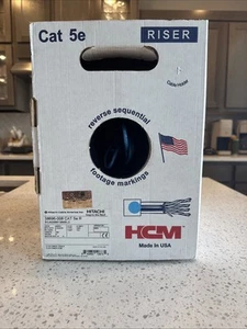 Hitachi Cable America CAT 5e R 38696-008/ RCA00881386BL2 Blue 1000 Feet - Picture 1 of 6