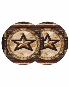 Fourth of July Round Braided Placemats Set of 2 Western Star Independence Day... - Bild 1 von 8