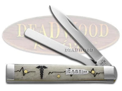 Faca de bolso Case xx facas Baby Doc símbolo médico osso natural 12513MS - Imagem 1 de 4