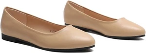 Women's Slip-On Ballet Flats Work Soft Shoes Ballerina Pumps Closed Toe Shoes - Picture 1 of 24