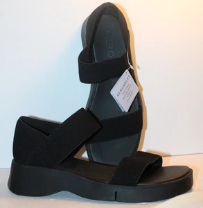 AEROSOLES WOMEN'S BLACK FREEDOM LOW HEEL SANDALS SIZE 9M NEW - Picture 1 of 6