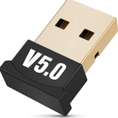 Bluetooth 5.0 USB Dongle | Wireless PC Laptop Connector | Keyboard Mouse Audio - Image 1 of 4