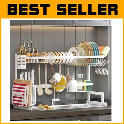 Качественная стойка из нержавеющей стали - белая 2 уровня - Изображение 1 из 4