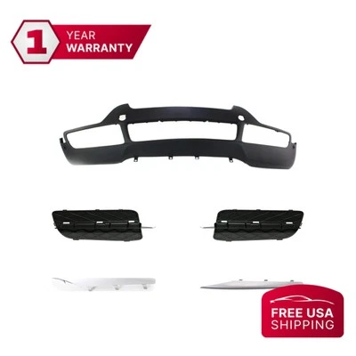 2007 - 2010 宝马 X5 前保险杠 + 格栅 + 雾灯罩 — 第 1/4 张图片